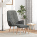 Relaxstoel met voetenbank stof donkergrijs