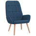 Relaxstoel met voetenbank stof blauw