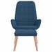 Relaxstoel met voetenbank stof blauw