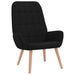 Relaxstoel met voetenbank stof zwart
