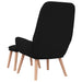 Relaxstoel met voetenbank stof zwart