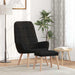Relaxstoel met voetenbank stof zwart