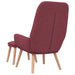 Relaxstoel met voetenbank stof wijnrood