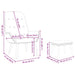 Relaxstoel met voetenbank stof wijnrood