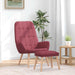 Relaxstoel met voetenbank stof wijnrood