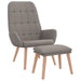 Relaxstoel met voetenbank stof taupe