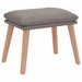 Relaxstoel met voetenbank stof taupe