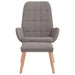 Relaxstoel met voetenbank stof taupe