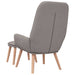 Relaxstoel met voetenbank stof taupe