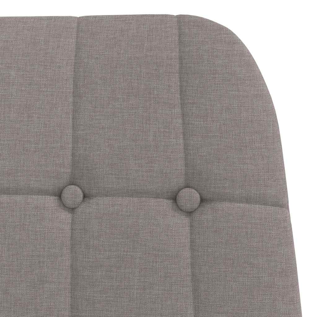 Relaxstoel met voetenbank stof taupe