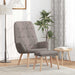Relaxstoel met voetenbank stof taupe