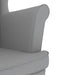Fauteuil met voetenbankje stof lichtgrijs