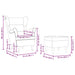 Fauteuil met voetenbankje stof donkerbruin