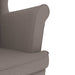 Fauteuil met voetenbankje stof taupe