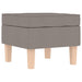 Schommelstoel met voetenbank stof taupe