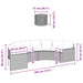 Tuinbank met tafel en kussens halfrond poly rattan zwart