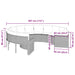 Tuinbank met kussens rond poly rattan beige