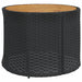 Tuinbank met tafel en kussens rond poly rattan zwart