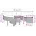 Tuinbank met tafel en kussens rond poly rattan zwart