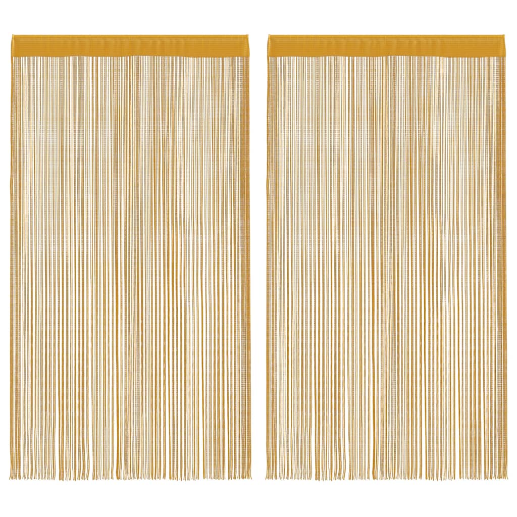 Koordgordijnen 2 st 100x250 cm goudkleurig