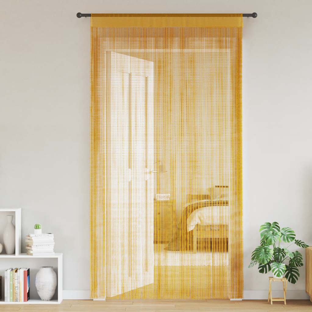 Koordgordijnen 2 st 100x250 cm goudkleurig