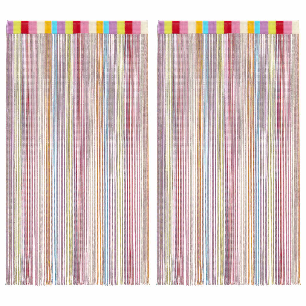 Koordgordijnen 2 st Veelkleurig 140x250 cm