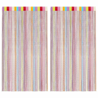 Koordgordijnen 2 st Veelkleurig 140x250 cm