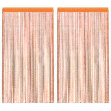 Koordgordijnen 2 st 140x250 cm oranje