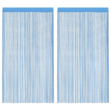 Koordgordijnen 2 st 100x250 cm lichtblauw