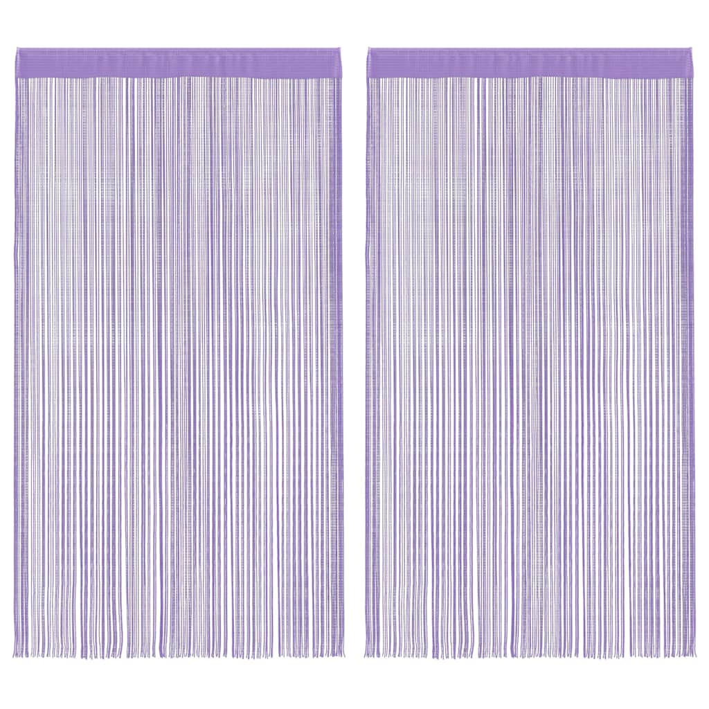 Koordgordijnen 2 st paars 140x250 cm