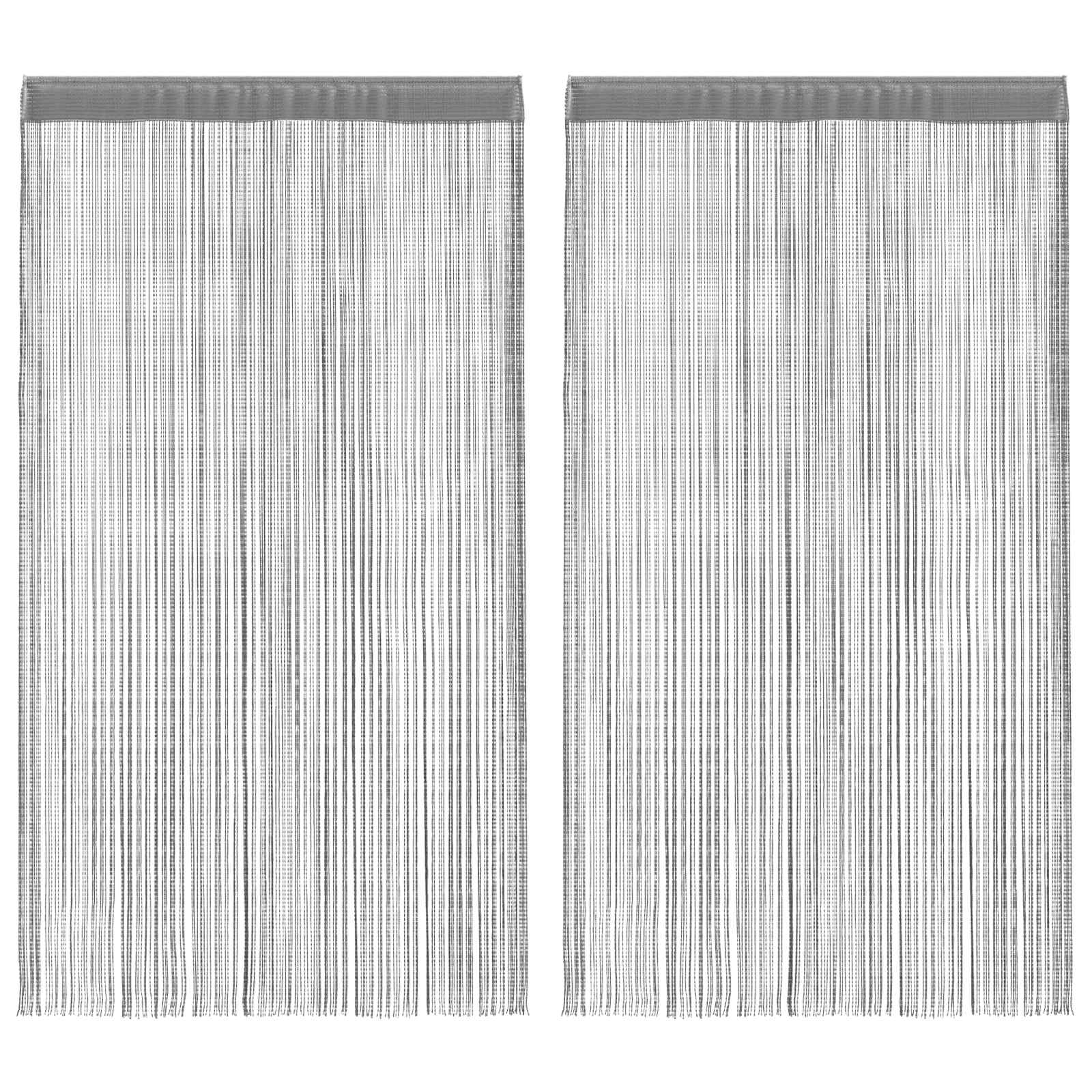 Draadgordijnen 2 st Antraciet 100x250 cm