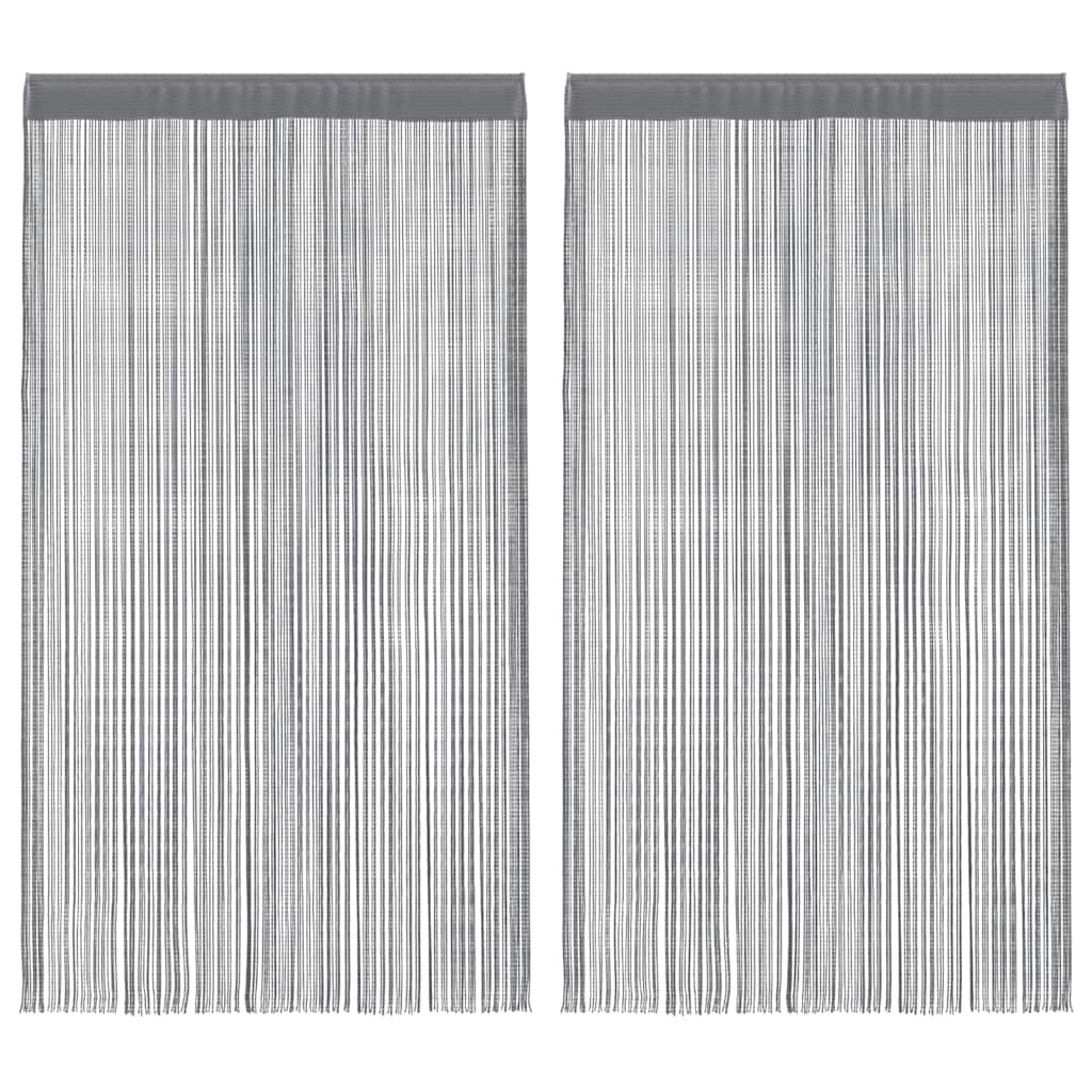 Draadgordijnen 2 stuks Antraciet 140x250 cm