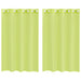 Gordijnen voile met doorvoertules 2 st 140x175 cm appelgroen