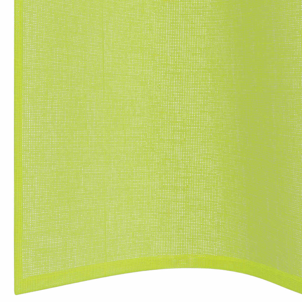 Gordijnen voile met doorvoertules 2 st 140x175 cm appelgroen