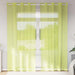 Gordijnen voile met doorvoertules 2 st 140x225 cm appelgroen