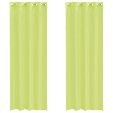 Voile Gordijnen met doorvoertules 2 st 140x300 cm appelgroen