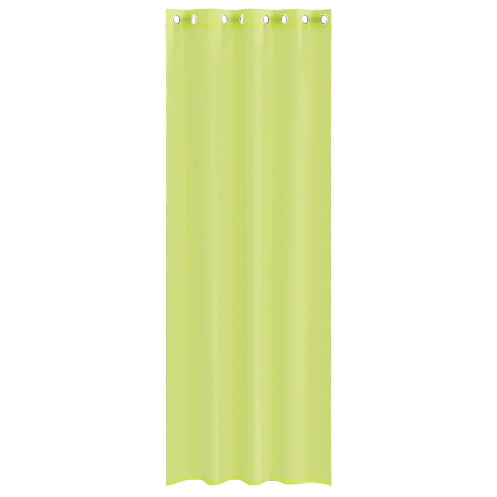 Voile Gordijnen met doorvoertules 2 st 140x300 cm appelgroen