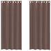 Gordijnen voile met doorvoertules 2 st 140x225 cm bruin