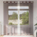 Gordijnen voile met doorvoertules 2 st 140x225 cm bruin