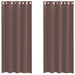 Gordijnen Voile met doorvoertules 2 st 140x245 cm bruin
