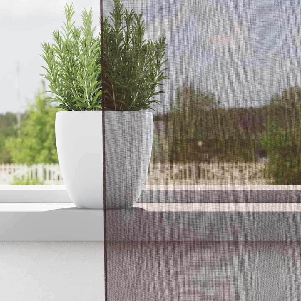 Gordijnen Voile met doorvoertules 2 st 140x245 cm bruin