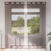 Gordijnen Voile met doorvoertules 2 st 140x245 cm bruin