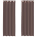 Gordijnen voile met doorvoertules 2 st 140x300 cm bruin