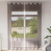 Gordijnen voile met doorvoertules 2 st 140x300 cm bruin