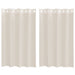 Gordijnen voile met doorvoertules 2 st 140x175 cm crèmekleurig