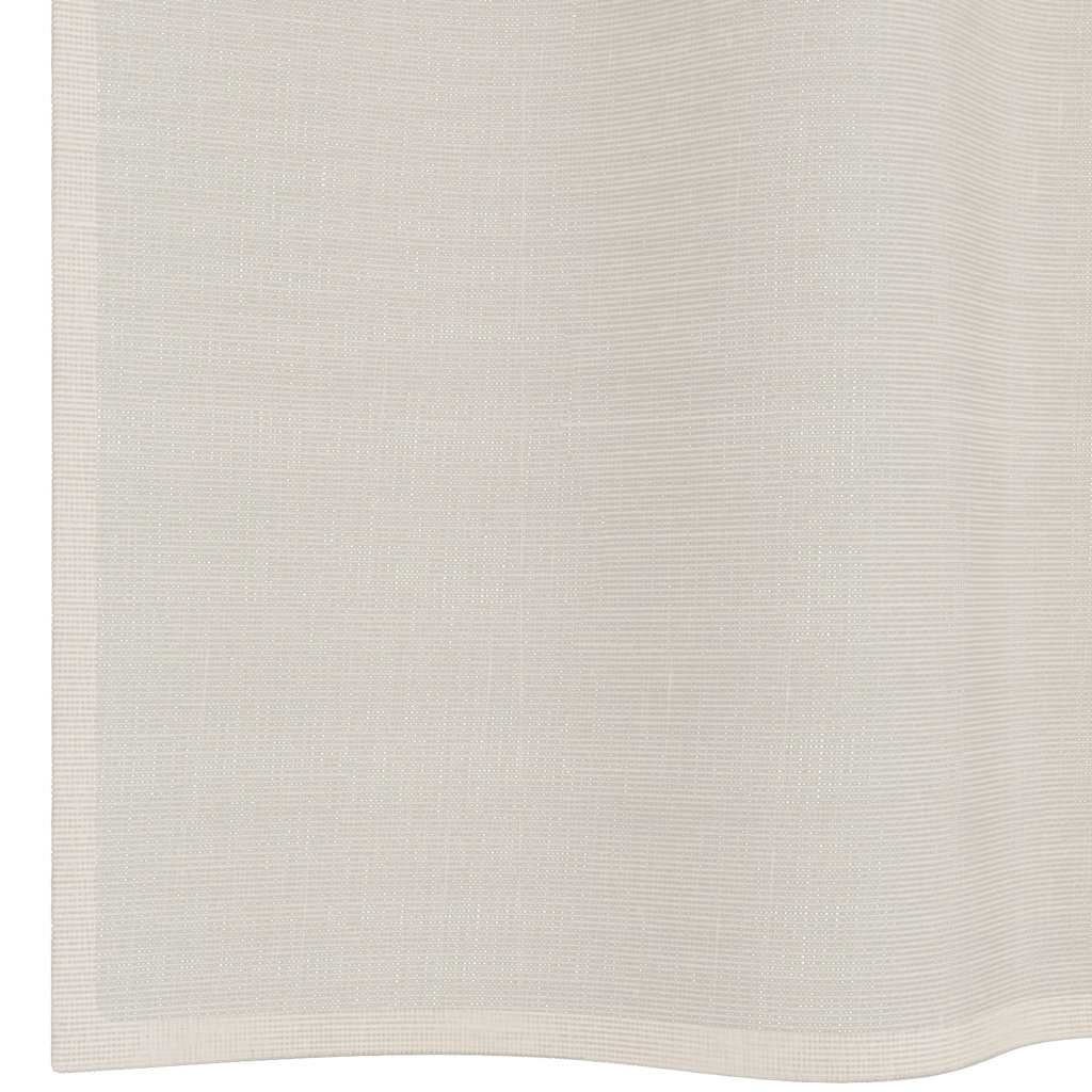 Gordijnen voile met doorvoertules 2 st 140x175 cm crèmekleurig