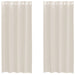 Gordijnen voile met doorvoertules 2 st 140x245 cm crèmekleurig