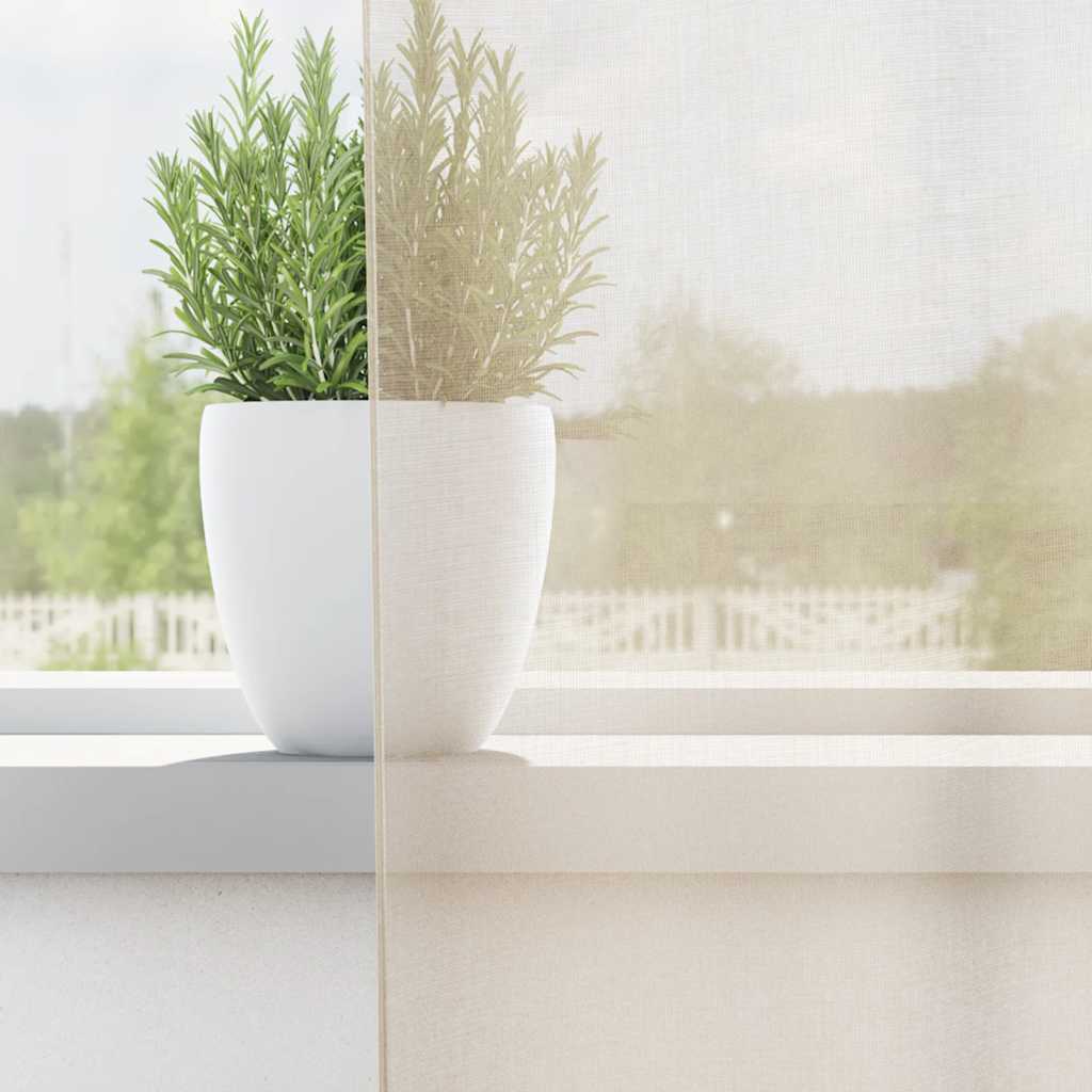 Gordijnen voile met doorvoertules 2 st 140x245 cm crèmekleurig