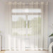 Gordijnen voile met doorvoertules 2 st 140x245 cm crèmekleurig