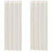 Gordijnen voile met doorvoertules 2 st 140x260 cm crèmekleurig